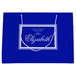 Kobalt blauw aanpasbaar bruidsmeisje groot cadeauzakje