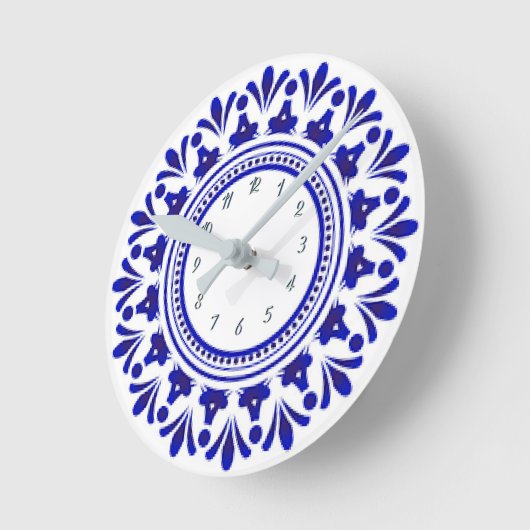 Kobalt blauw acrylwandslot ronde klok (Hoek)