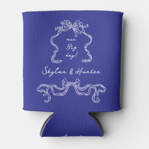 Kobalt Blauw Boho Bow La Dolce Vita Retro Wedding Blikjeskoeler