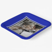 Kobalt blauw bruiloft, aanpasbaar papieren bordje (Gebogen)