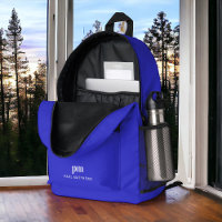 Kobalt Blauw Eenvoudig Minimaal Monogram en Naam