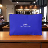 Kobalt Blauw Eenvoudig Minimalistisch Monogram en  Etui