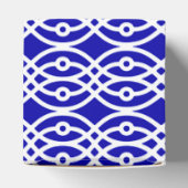Kobalt blauw en wit bedankdoosjes (Bovenkant)