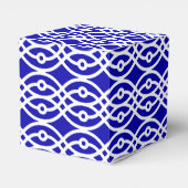 Kobalt blauw en wit bedankdoosjes (Achterkant)
