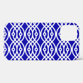 Kobalt blauw en wit Case-Mate iPhone case (Achterkant (horizontaal))