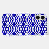 Kobalt blauw en wit Case-Mate iPhone case (Achterkant (horizontaal))