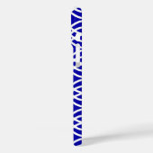 Kobalt blauw en wit Case-Mate iPhone case (Achterkant / Links)