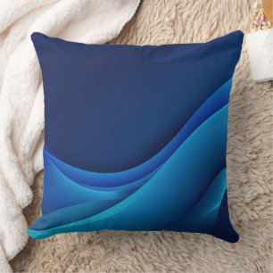 Kobalt blauw kleurverloop AI art Kussen