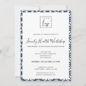 KOBALT BLAUW MAROKKAANS TEGEL UW LOGO WORKSHOP EVE KAART (Voorkant)