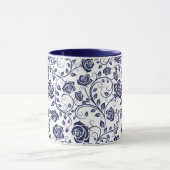 Kobalt Blauw met Rozen Mok (Midden)