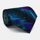 Kobalt blauw ontwerp stropdas (Opgerold)