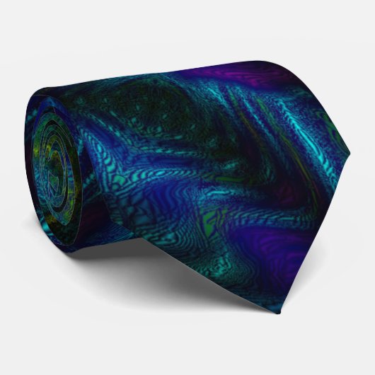 Kobalt blauw ontwerp stropdas (Opgerold)