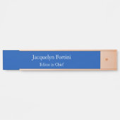 Kobalt Blauw Plain Elegant Modern Minimalist Deurbordje (Voorkant)