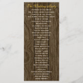 Kobalt Blauw Rustiek Zonnebloem Trouwprogramma Programmakaart (Achterkant)