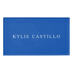 Kobalt Blauw Unieke Klassieke Professioneel Naambadge