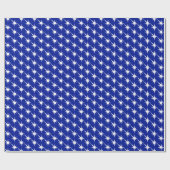Kobalt blauw wit starburst explosie cadeau cadeaupapier (Vlak)