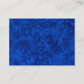 Kobalt Blauw Zilver Masquerade Bal Bruiloft Websit Informatiekaartje (Achterkant)