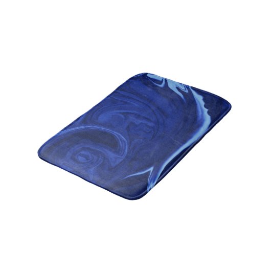 Kobalt blauwe achtergrond getextureerde handgemaak badmat (Gekanteld)