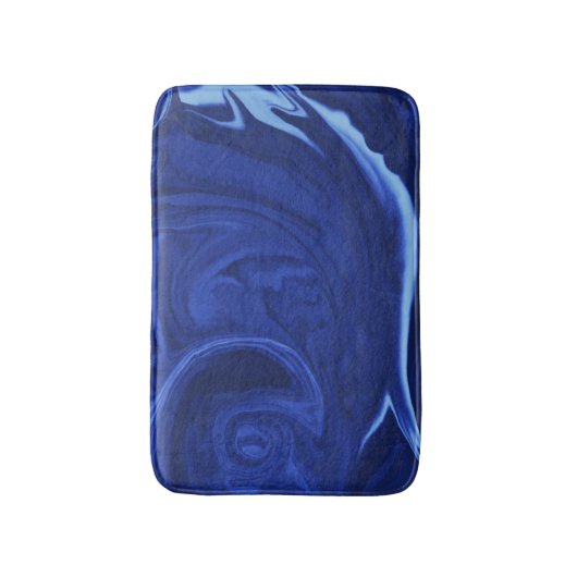 Kobalt blauwe achtergrond getextureerde handgemaak badmat (Voorkant Verticaal)