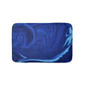 Kobalt blauwe achtergrond getextureerde handgemaak badmat (Voorkant)
