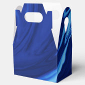 Kobalt blauwe achtergrond getextureerde handgemaak bedankdoosjes (Geopend)