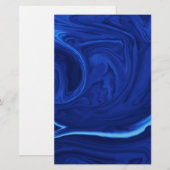 Kobalt blauwe achtergrond getextureerde handgemaak briefpapier (Voorkant / Achterkant)