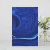Kobalt blauwe achtergrond getextureerde handgemaak briefpapier (Staand voorkant)