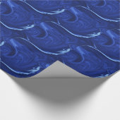 Kobalt blauwe achtergrond getextureerde handgemaak cadeaupapier (Hoek)