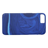 Kobalt blauwe achtergrond getextureerde handgemaak Case-Mate iPhone case (Achterkant (Horizontaal))