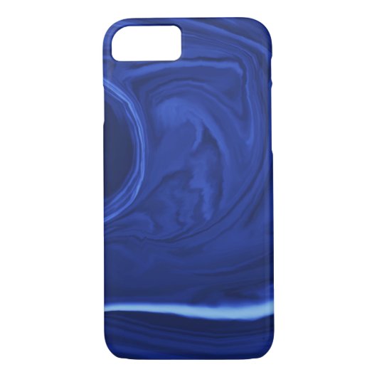 Kobalt blauwe achtergrond getextureerde handgemaak Case-Mate iPhone case (Achterkant)