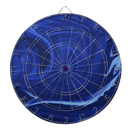Kobalt blauwe achtergrond getextureerde handgemaak dartbord (Voorkant)