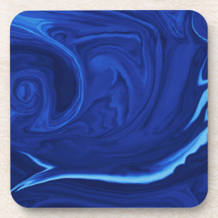 Kobalt blauwe achtergrond getextureerde handgemaak drankjes onderzetter