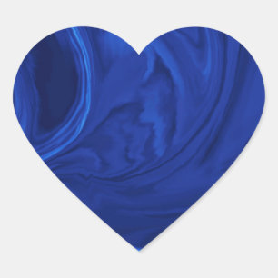 Kobalt blauwe achtergrond getextureerde handgemaak hart sticker