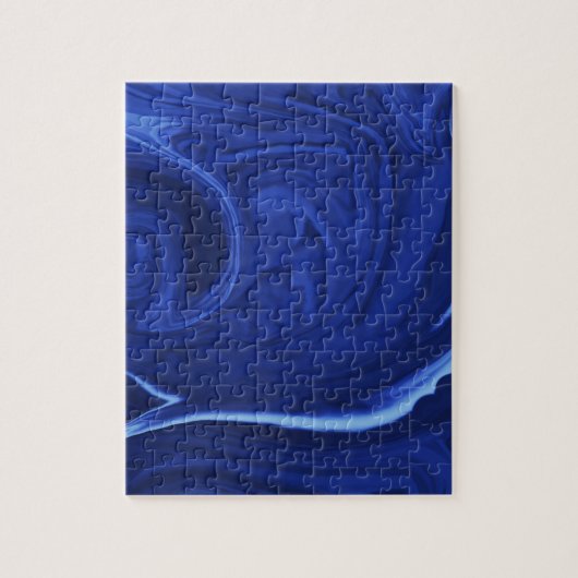 Kobalt blauwe achtergrond getextureerde handgemaak legpuzzel (Verticaal)