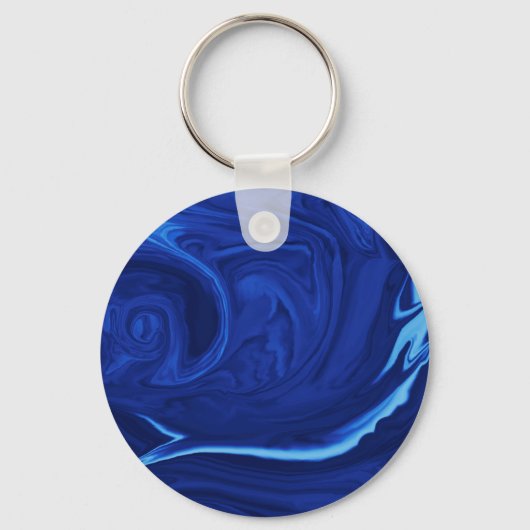 Kobalt blauwe achtergrond getextureerde handgemaak sleutelhanger (Voorkant)