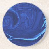 Kobalt blauwe achtergrond getextureerde handgemaak zandsteen onderzetter (Voorkant)