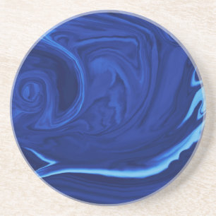 Kobalt blauwe achtergrond getextureerde handgemaak zandsteen onderzetter