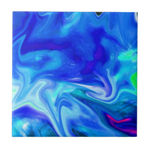 Kobalt blauwe kleuren tegeltje