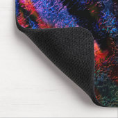 Kobalt blauwe spatten met kleurrijke, roodhete tex muismat (Hoek)