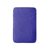 Kobalt Blauwe Tudor Tuin Bloemen Damast Badmat (Voorkant Verticaal)