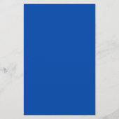 Kobalt blauwe vaste kleur briefpapier (Achterkant)