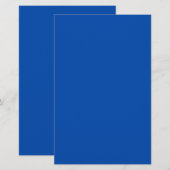 Kobalt blauwe vaste kleur briefpapier (Voorkant / Achterkant)