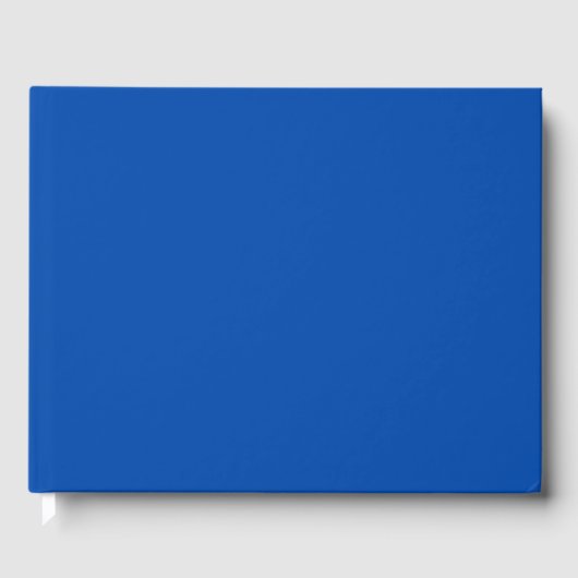 Kobalt blauwe vaste kleur gastenboek (Voorkant)