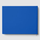 Kobalt blauwe vaste kleur gastenboek (Achterkant)