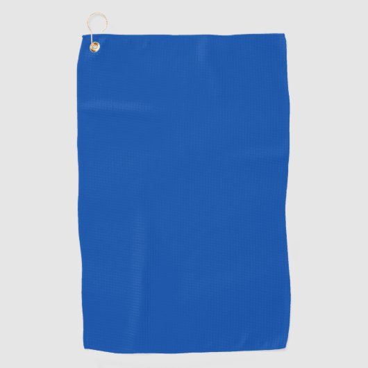 Kobalt blauwe vaste kleur golfhanddoek (Voorkant)