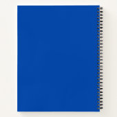 Kobalt blauwe vaste kleur notitieboek (Achterkant)