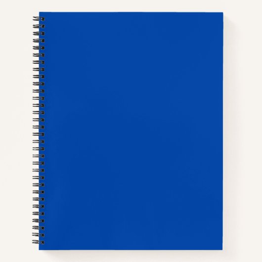 Kobalt blauwe vaste kleur notitieboek (Voorkant)