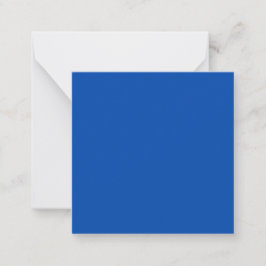 Kobalt blauwe vaste kleur notitiekaartje