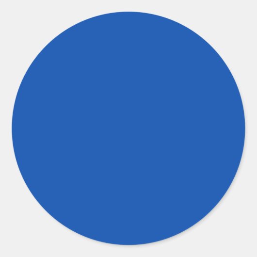 Kobalt blauwe vaste kleur ronde sticker (Voorkant)