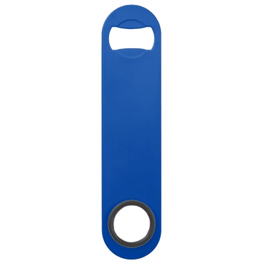 Kobalt blauwe vaste kleur speed flessenopener (Voorkant)